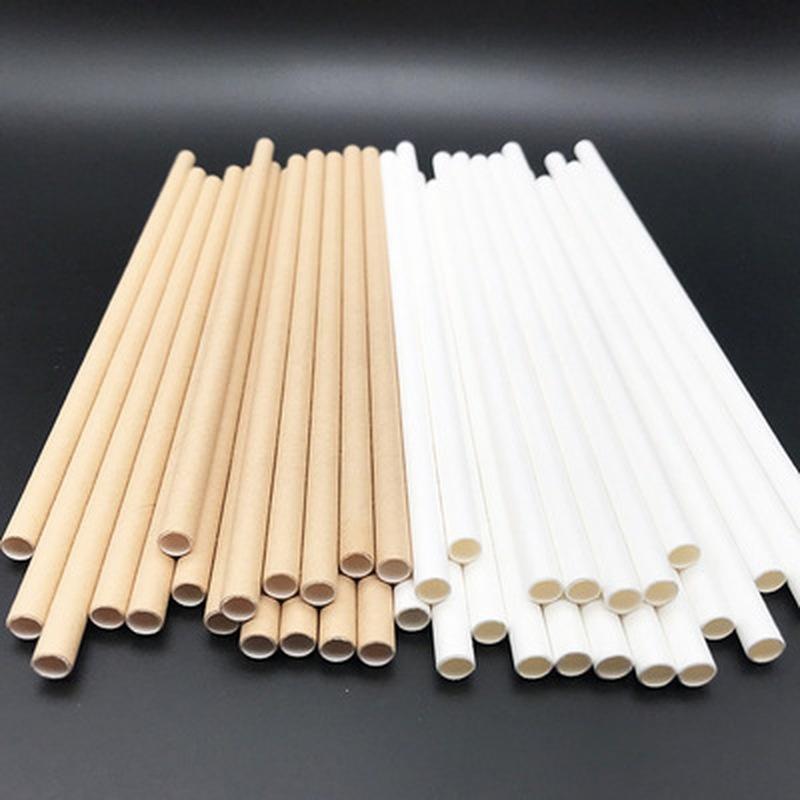 25/50PCS Disposable Paper Straws for Baby Shower Wedding Party Birthday Party Decoration Supplies Vintage Drinking Straws