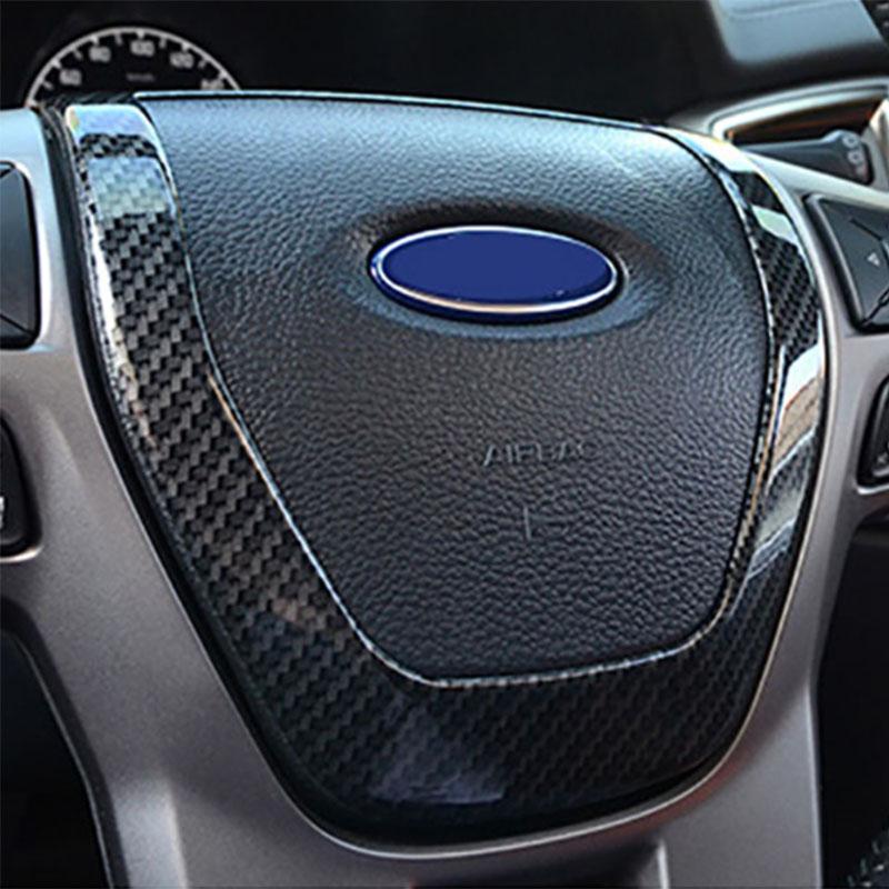 

Для Ford Ranger Everest Endeavor 2015 2016 2017 2018 2019 2020 Прикраса рами рульового колеса кольору вуглецевого волокна