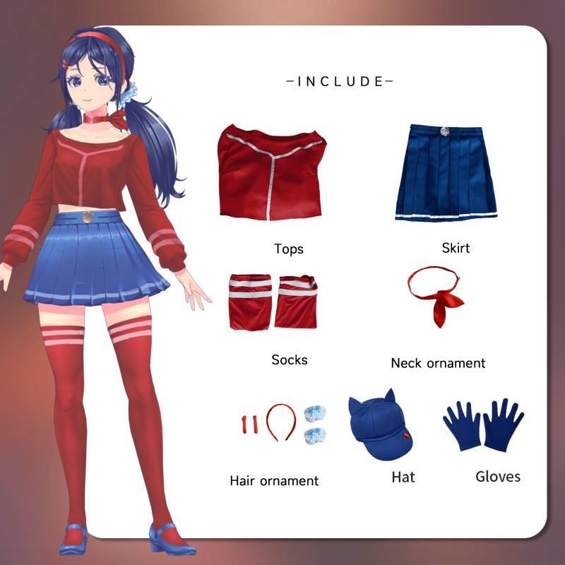 Mita Miside Cosplay Stage Costume Halloween Party Game Character Dress Gift Up