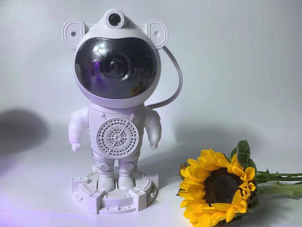Hot Sale Astronaut Bluetooth Speaker with Colorful Starry Sky Light Projection & White Noise Laser Night Light