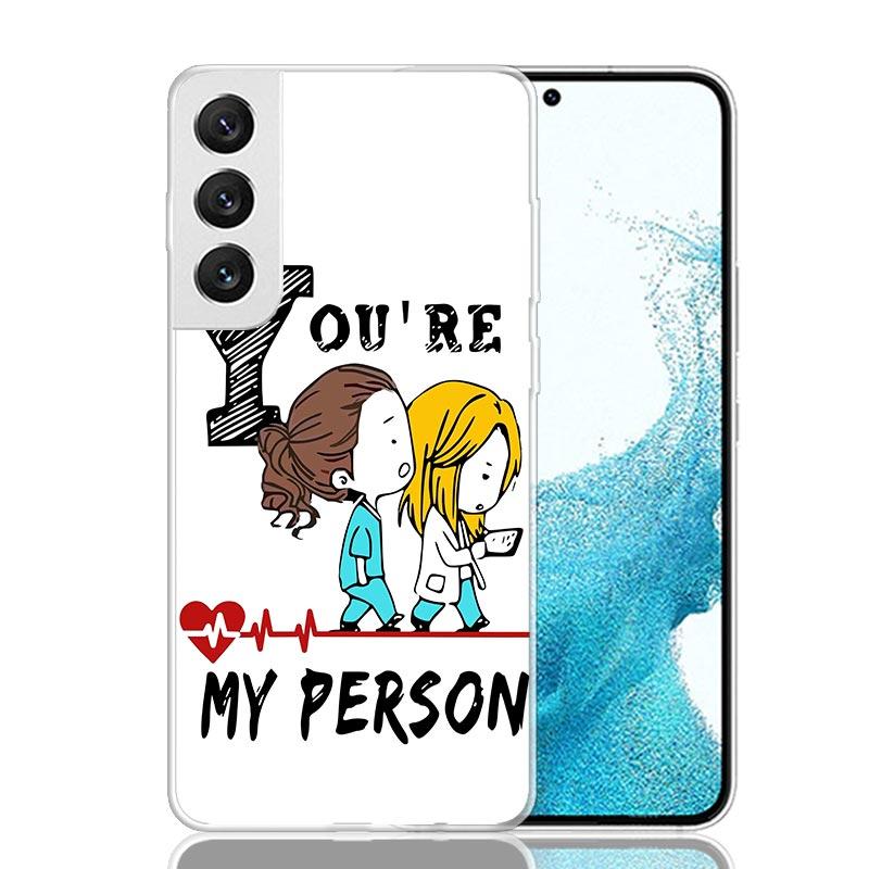 Greys Anatomy Person Case Phone Cover for Samsung Galaxy S24 S25 Ultra S23 Plus S22 + S21 S20 FE S10 S25Plus Trend Fundas S24 Ul