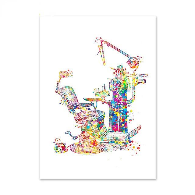 Dental Art Cartoon Style Wall Art Posters Tooth Medical Canvas Painting Print Pictures Dentist Gift Modern Clinic Home Decor No Frame