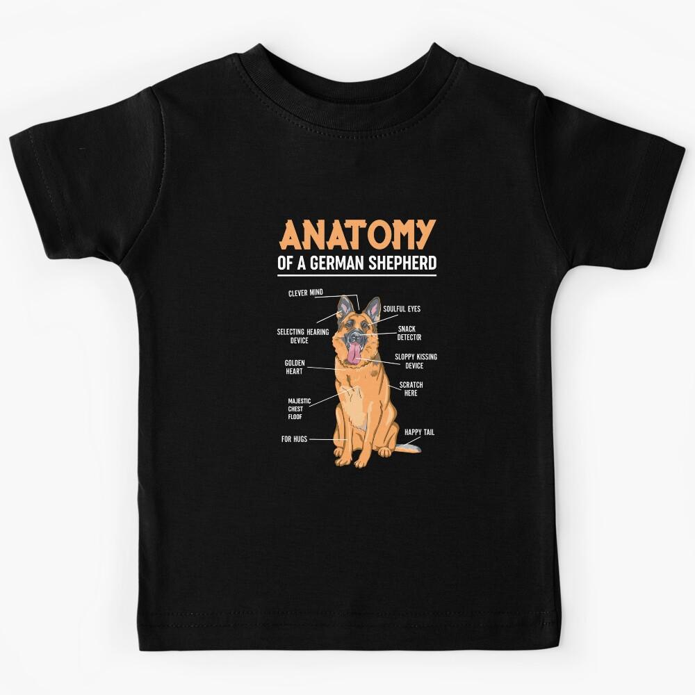 Anatomy of a German Shepherd Kids T-Shirt 140