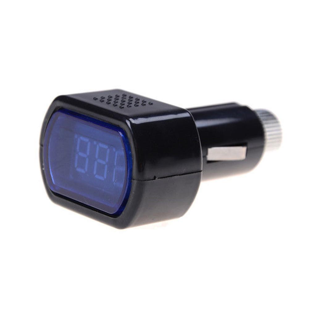 Auto Vehicle Volt Meter Mini LED Digital Car Battery Voltage Meter Monitor Voltmeter Built-in Fuse Universal for DC 12V 24V Cars
