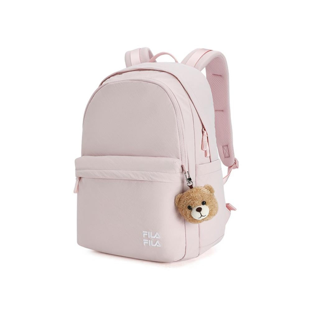 FILA Original Colorful Fashion Vintage Cute Bear Daily Simple Casual Travel Versatile Lightweight Waterproof Fabric Backpack F13U539131FPK