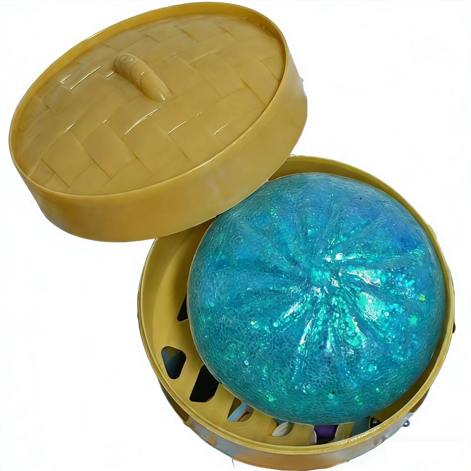 Jucărie squishy Găluște cu sclipici Bun Baozi Găluște Cutie Misterioasă Mâncare Colorată Squishy Jucărie Senzorială Fidget Jucărie Anti Stres de Strâns