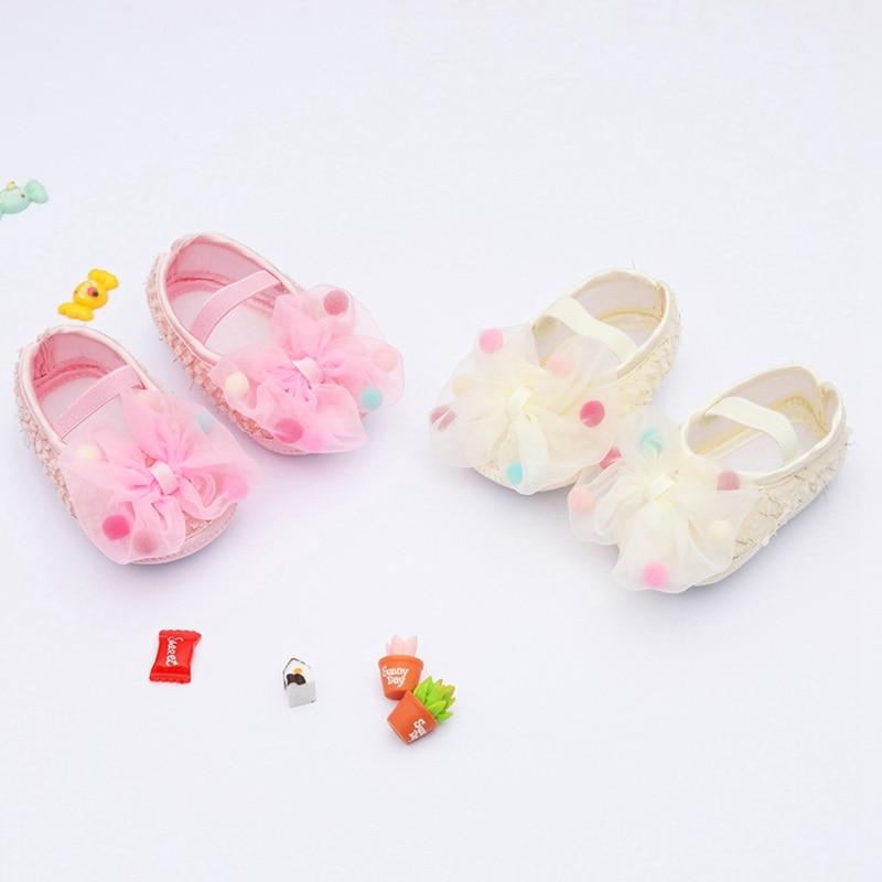 Baby Mädchen Kleinkind Herbst Prinzessin Krippe Schleife Weiche Erste Lauflernschuhe