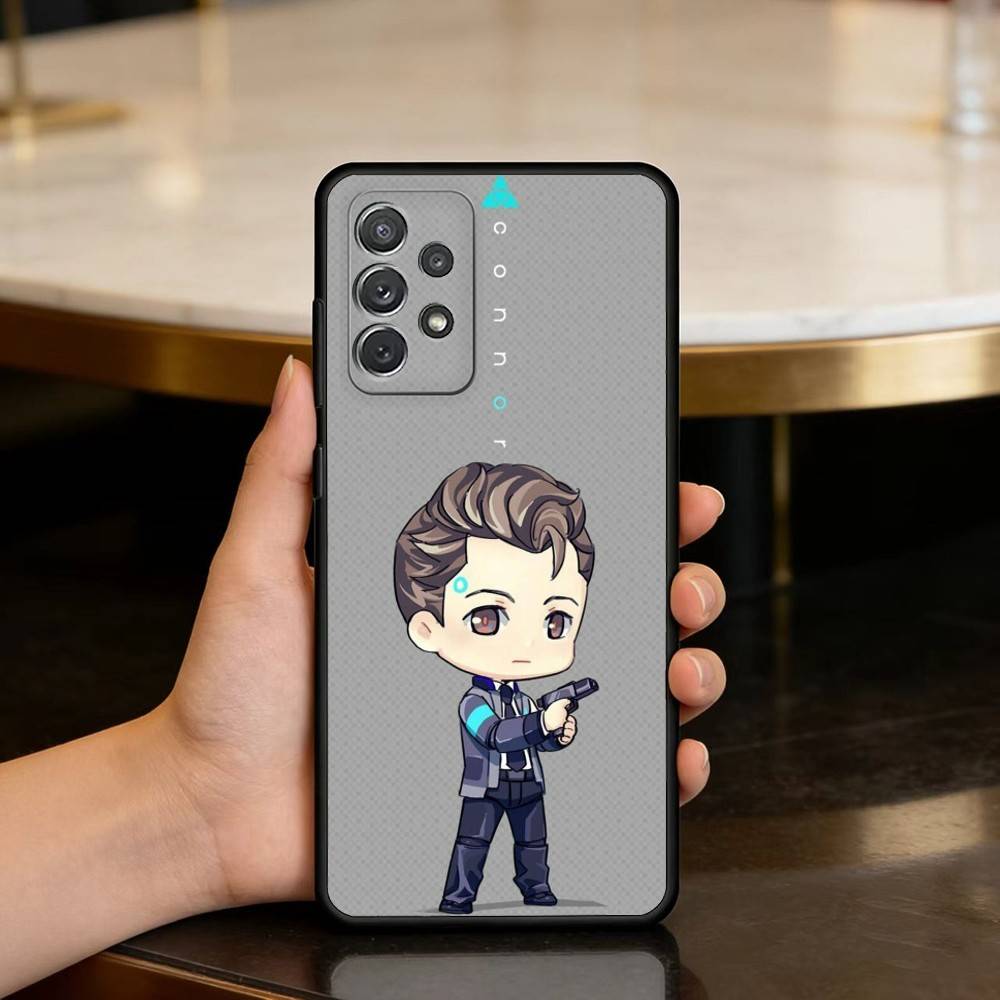 D-Detroit Become-Human Phone Case For Samsung Galaxy A73,A72,A71,A70,A53,A52,A51,Soft Silicone Black Cover