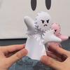 3D Printed Ghost Gear Cube Stress Anxiety Relief Halloween Cartoon Ghost Figurine Statue Fidget Toy Desktop Decoration Ornament