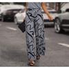 Women's Street Trousers New Spring Summer Fashion Printed High Waist Straight Casual Wide Leg Pants Loose Harem Pants
