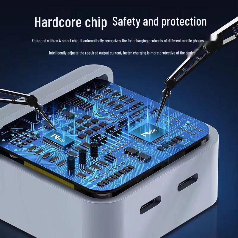 Universal Fast Charger 35W for Apple 14 - Foldable with Multi-Port, Compatible with UK, EU, and US Standards