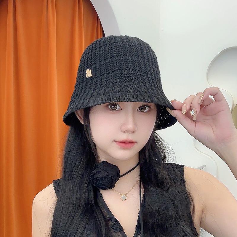 New Women's Bucket Bucket Hat Straw Versatile Breathable Basin Hat Outdoor Travel Covering Sun Hat