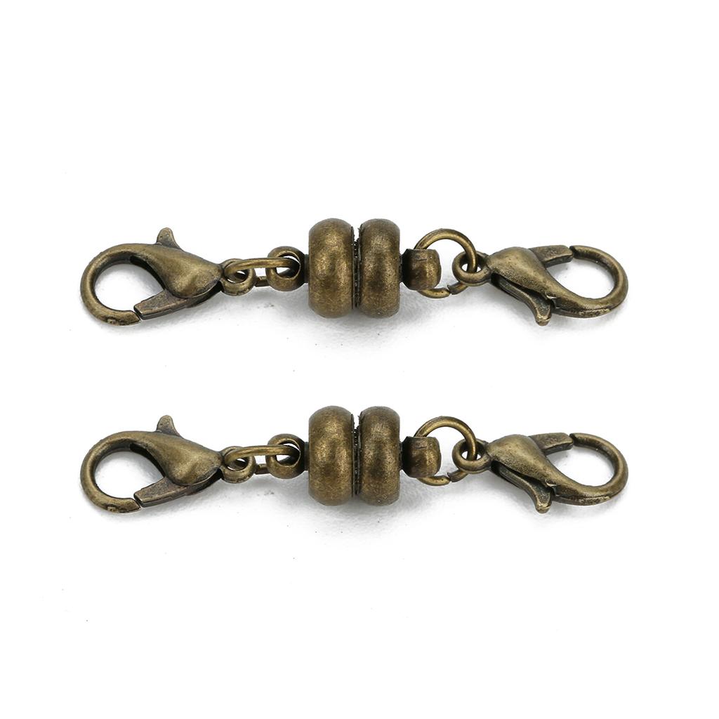 10pcs Copper Magnetic Clasps With Lobster Clasps Connectors For Jewelry Making DIY Necklaces Bracelets Clasp Hooks Accessories