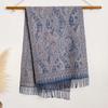 025 Imitation Cashmere Jacquard Scarf Shawl Fringed Retro Cashew Flower Ethnic Style Dual-use