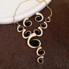 Acrylic Oval Diamond Ring Bracelet Earrings Necklace Accessories Women's Clavicle Chain Versatile Necklace
