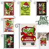 Steag de Grădină de Crăciun Grinch Decor Festiv pentru Curte In Imprimat Față-Verso In