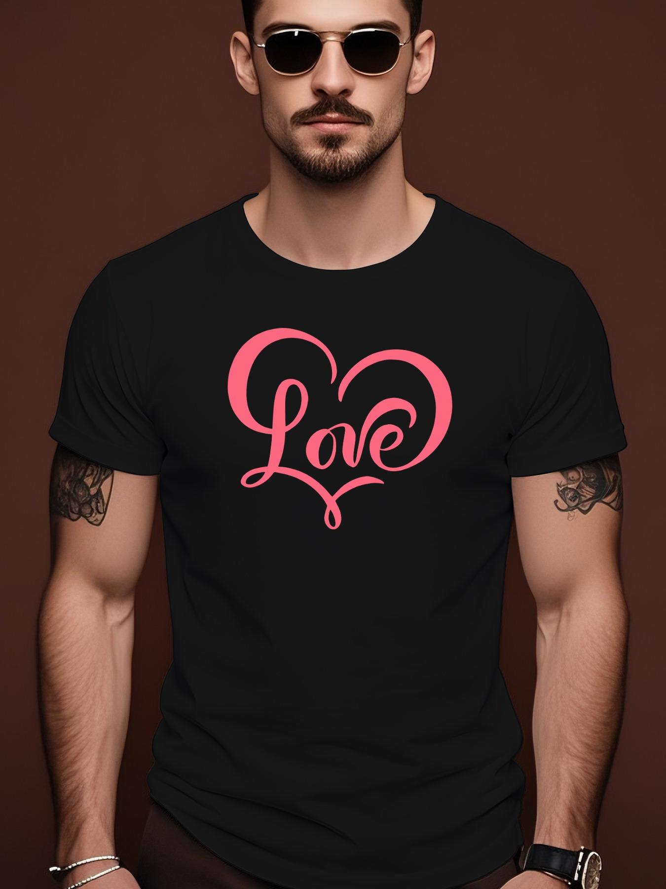 Love Heart Graphic Tshirt - Short Sleeve M