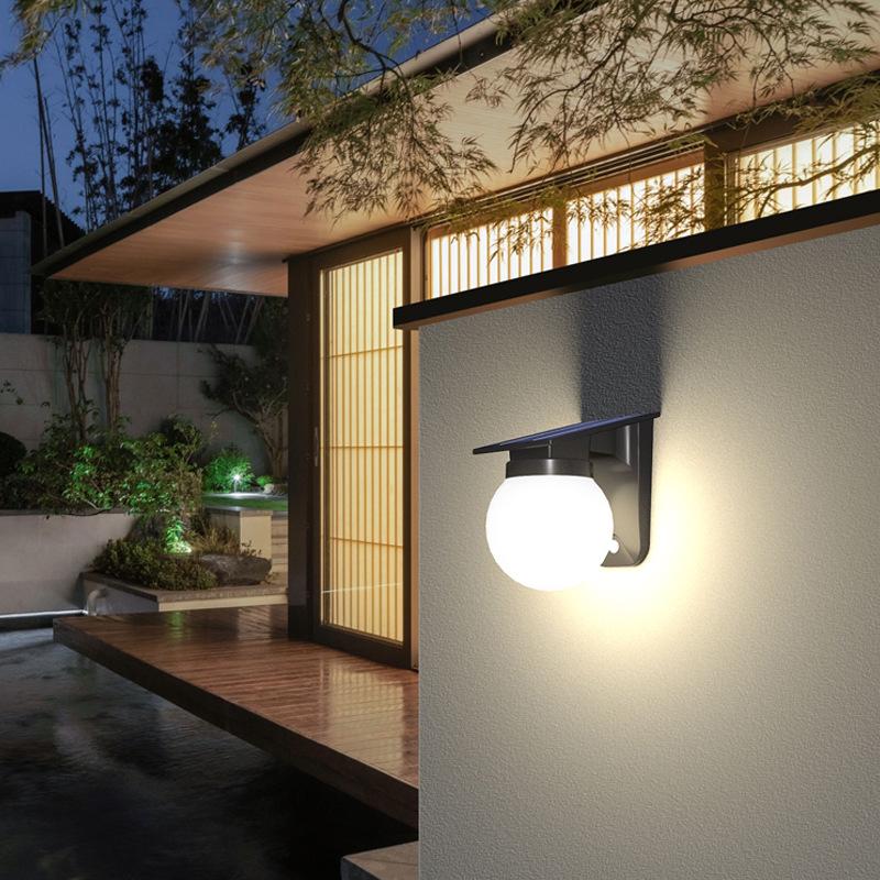 New Style Solar LED Outdoor Wall Light for Balcony, Entrance, Garden & Fence - Waterproof & Ambient.