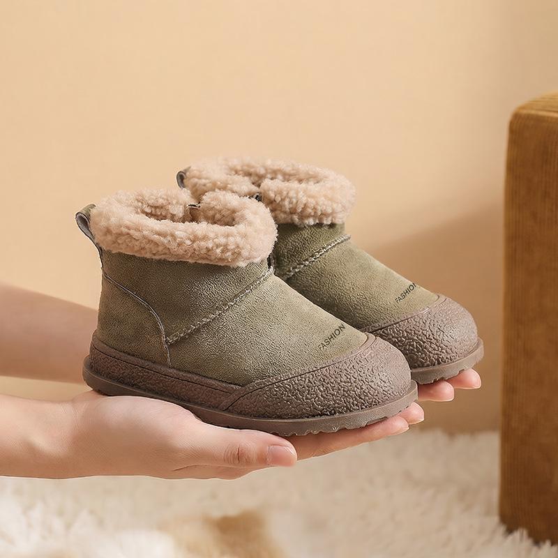 2025 Winter Baby Versatile Snow Boots: Warm Velvet-Lined, Mid-Calf Round Toe, Flat Sole