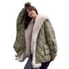 Winter New Imitation Fox Fur Collar Down Cotton Clothes Women's Imitation Fur Jacket Women's Warm Long Loose