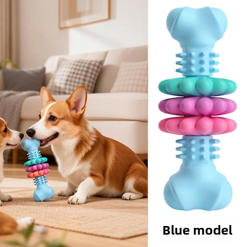 Dog Chew Toy With Durable Multisize Balls For Teething And Play синий