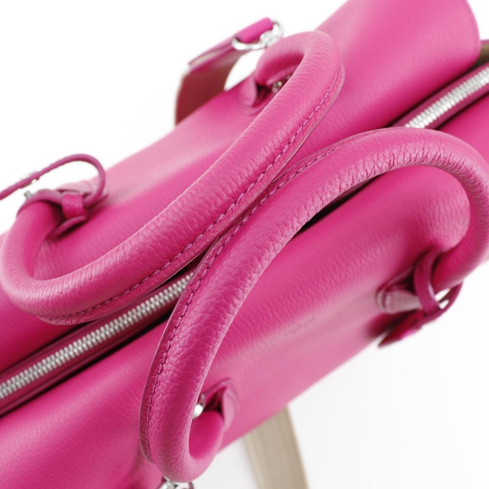 MCM Mirror Handbag MWT 6SMA04 PU001 2WAYShoulder Pink Leather Women Used