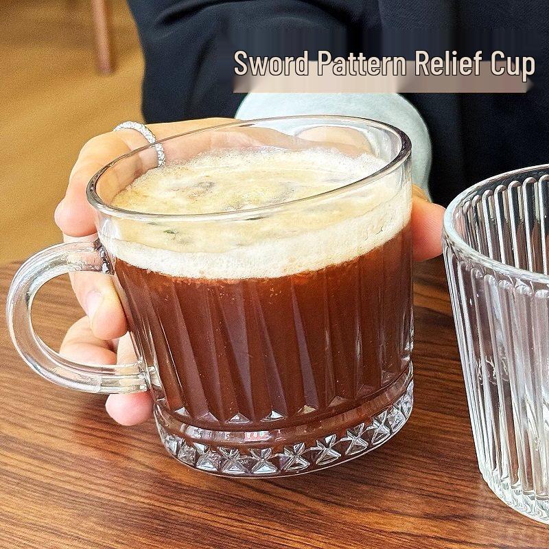 Стеклянная кружка ZISIZ с ручкой, большой емкости