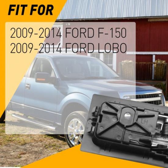 Front & 2X Left Rear & Interior Door Right Handle For 2009-2014 Ford Lobo Silver