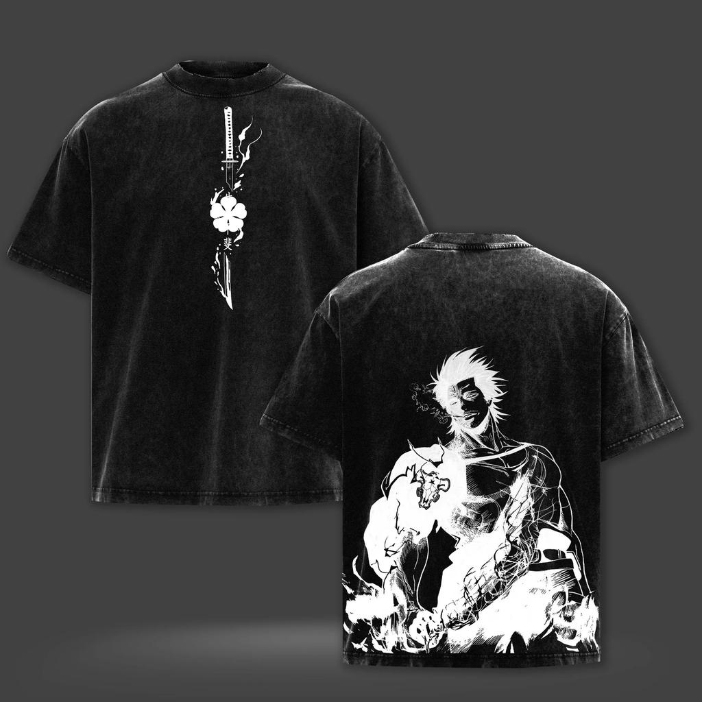 Sukehiro Anime T-shirt Y2k Vintage Washed Tee Tops Summer High Quality Pure Cotton Tshirt Men Women Clothing
