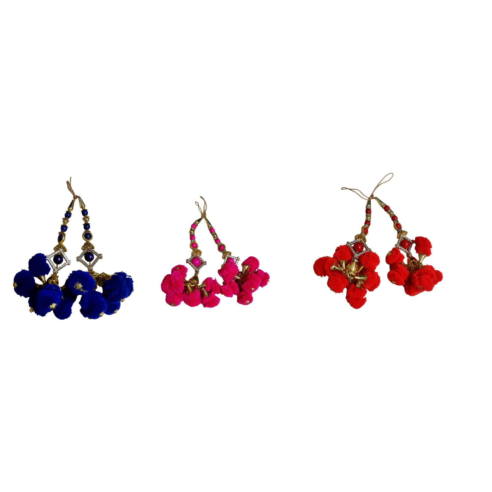 @ Indian Traditional Lehenga Latkan Multicolor For Blouse & Saree Pack Of 3 UKR920_60%OFF
