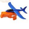 Outdoor Games Kids Glider Flight Flying Throw Foam Plane Shooting Gun Catapult Plane Launcher Toy for Kids Shooting Toy