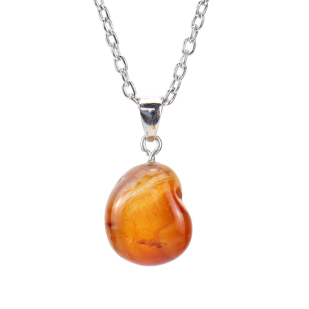Natural Crystal Natural Stone Tiger Stone Irregular Shape Small Pendant Necklace N627