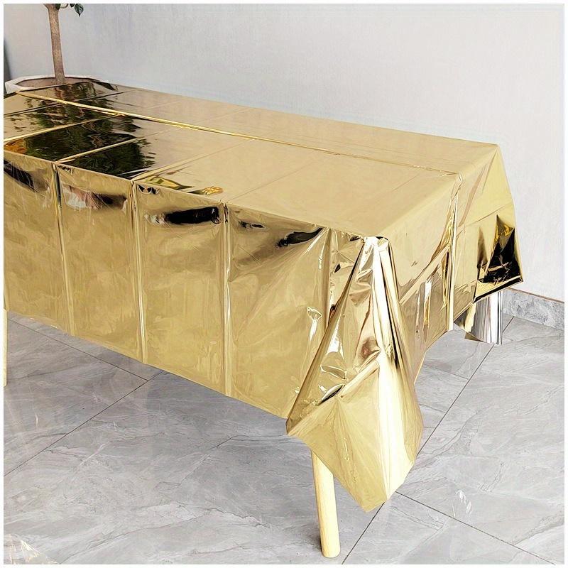 1PC Aluminum Film Birthday Party Tablecloth Disposable Waterproof Scene Props Layout Supplies Tablecloth