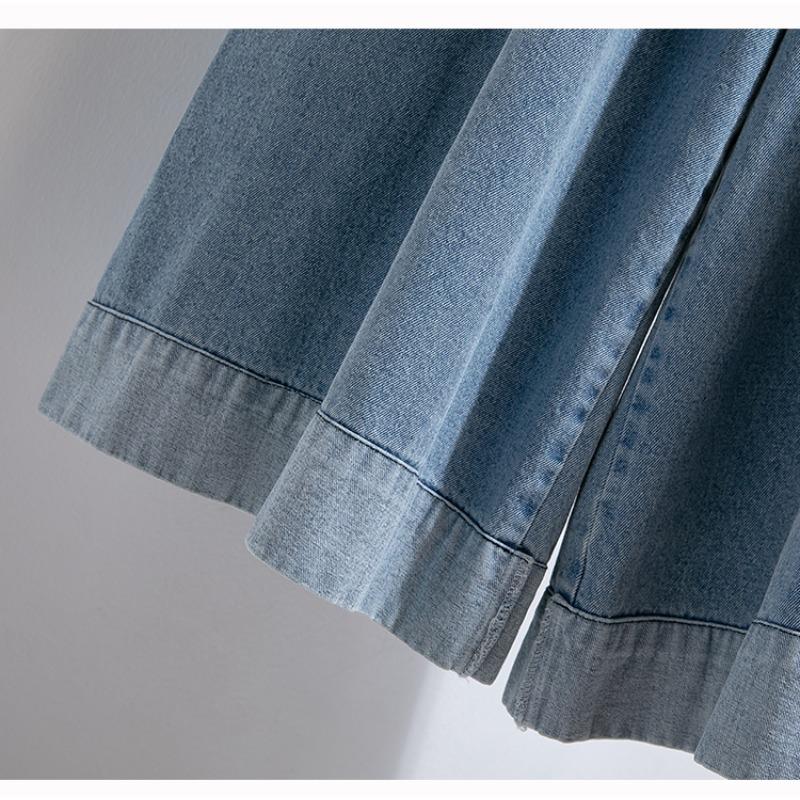 DIMANAF 2026 Sommer Neu Übergröße Damen Vintage Gerade Jeans Locker Weiter Bein Lange Jeansmode Lday
