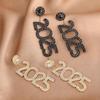 Exaggerated Rhinestone Tassel Earrings - Fashion European & American Style with Letter & Number Designs for Women