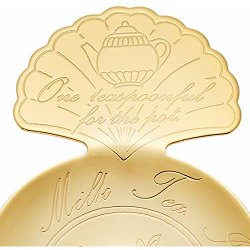 Sato Metal Industry SALUS Tea Caddy Spoon, Shell, Gold, Made in Japan