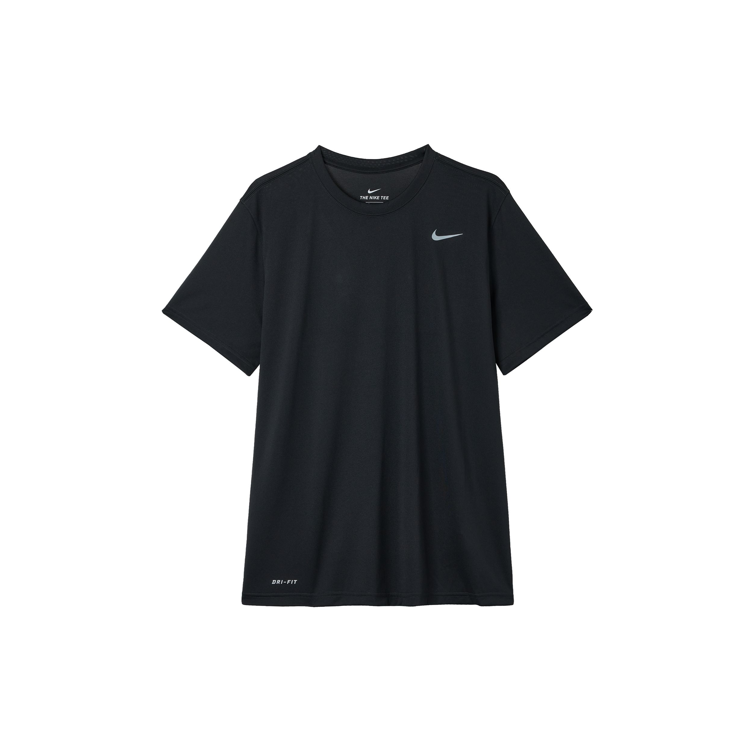 

Nike Dri-Fit Logo Круглый вырез свитера Удобная быстросохнущая повседневная футболка с коротким рукавом Мужские футболки Черный Холодный серый HF0507-010 3XL