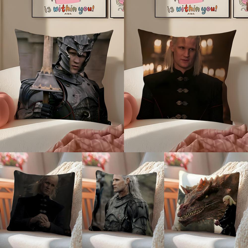 DDaemon Targaryen Cushion Cover Pillowcase Short Plush Invisible zipper Room Sofa Cushion Cover