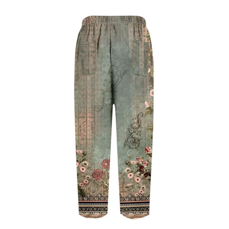 Dámske ležérne nohavice Módne Elastický pás Sťahovacia šnúrka Potlač Vrecká