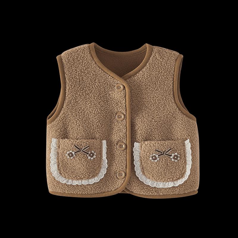 JELLYBABY Girls' Warm Fleece Vest