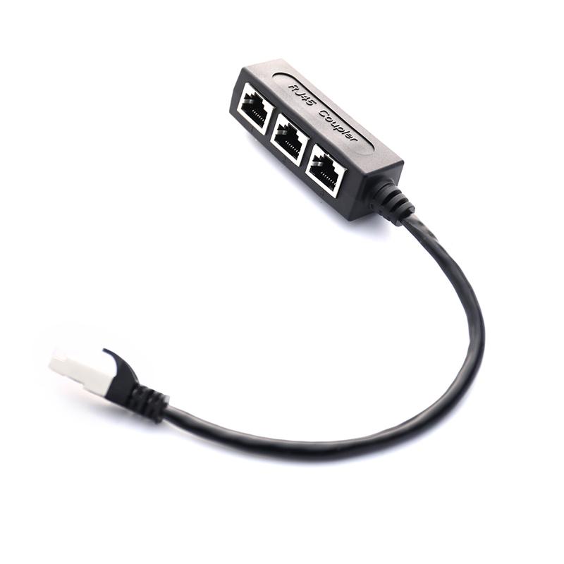 Rozbočovač LAN Ethernetová síť Rj45 Konektor Rj45 Rozbočovací adaptérový kabel