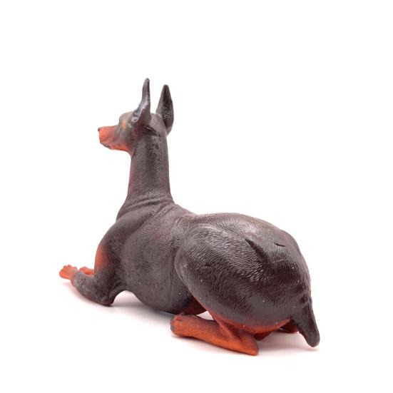 Doberman Pinscher Model Cognitive Ability Burrs-free Smell-less Action Figure Toy Doberman Pinscher for Children