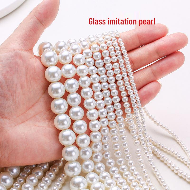 Pearl Color Glass Imitation Pearls Beads for DIY Jewelry Making