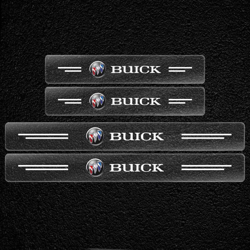 4Pc Car Threshold Protector Transparent Decorative Badge 3D Stickers For Buick Regal Lacrosse Avenir Envision Electra Anthem Cascada Avista Riviera
