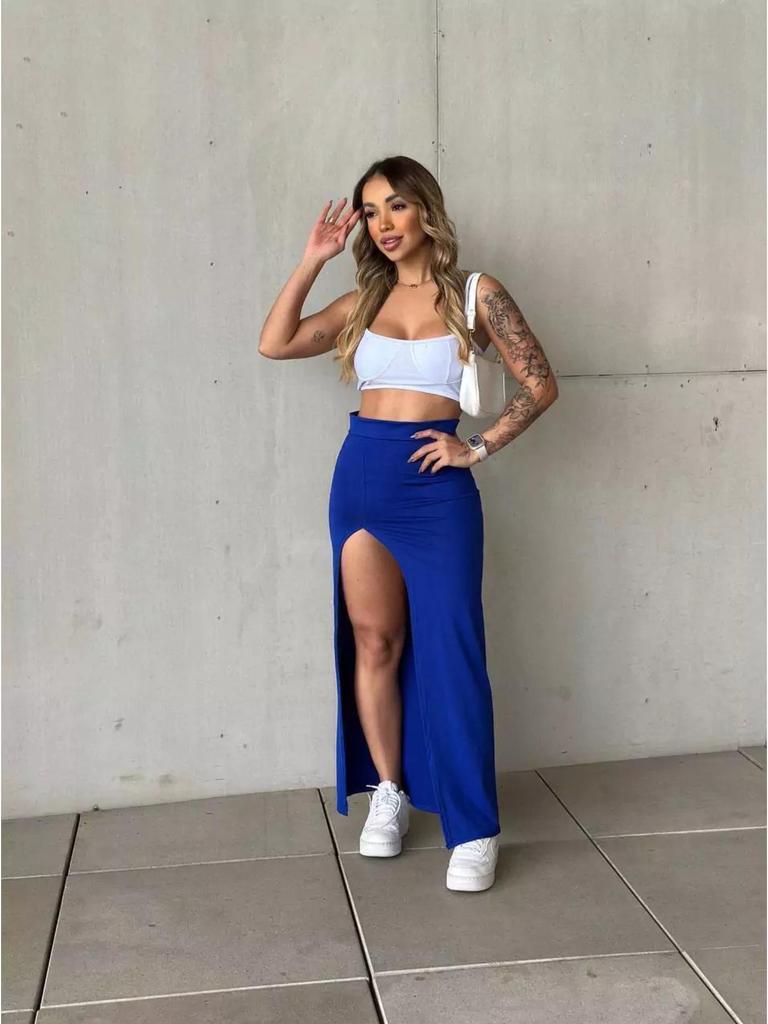 Hot-Selling Multi-Color Bodycon Long Dress with High Side Slit - New European & American Style Women's Clothing