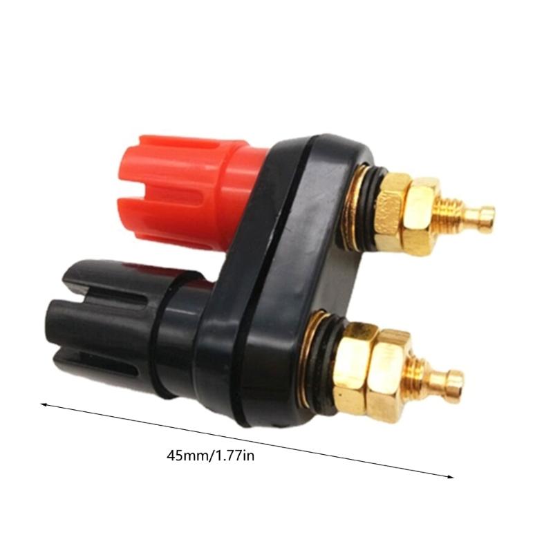 1PC Banana Plugs Couple Terminals Red Black Connector Amplifier Terminal Binding Post Banana Speaker Plug Jack