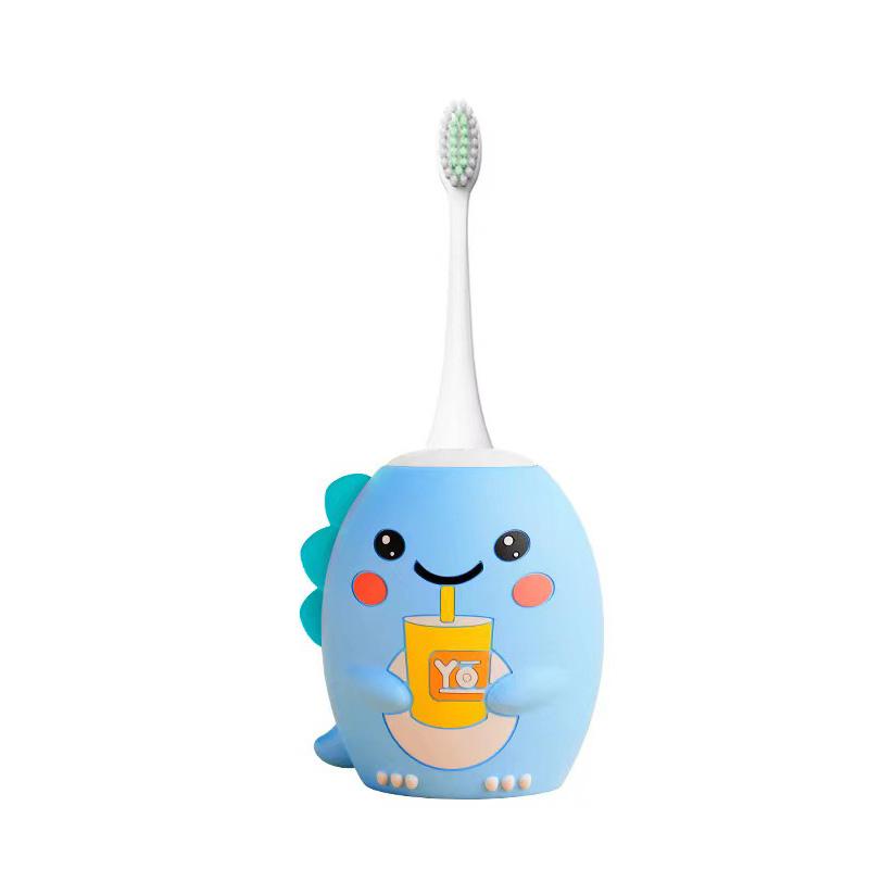 360 Degree Electric Sonic Toothbrush U Shaped for Kids Children Cartoon Blue Light Smart Ultrasonic Tooth Brush USB Rechargeable