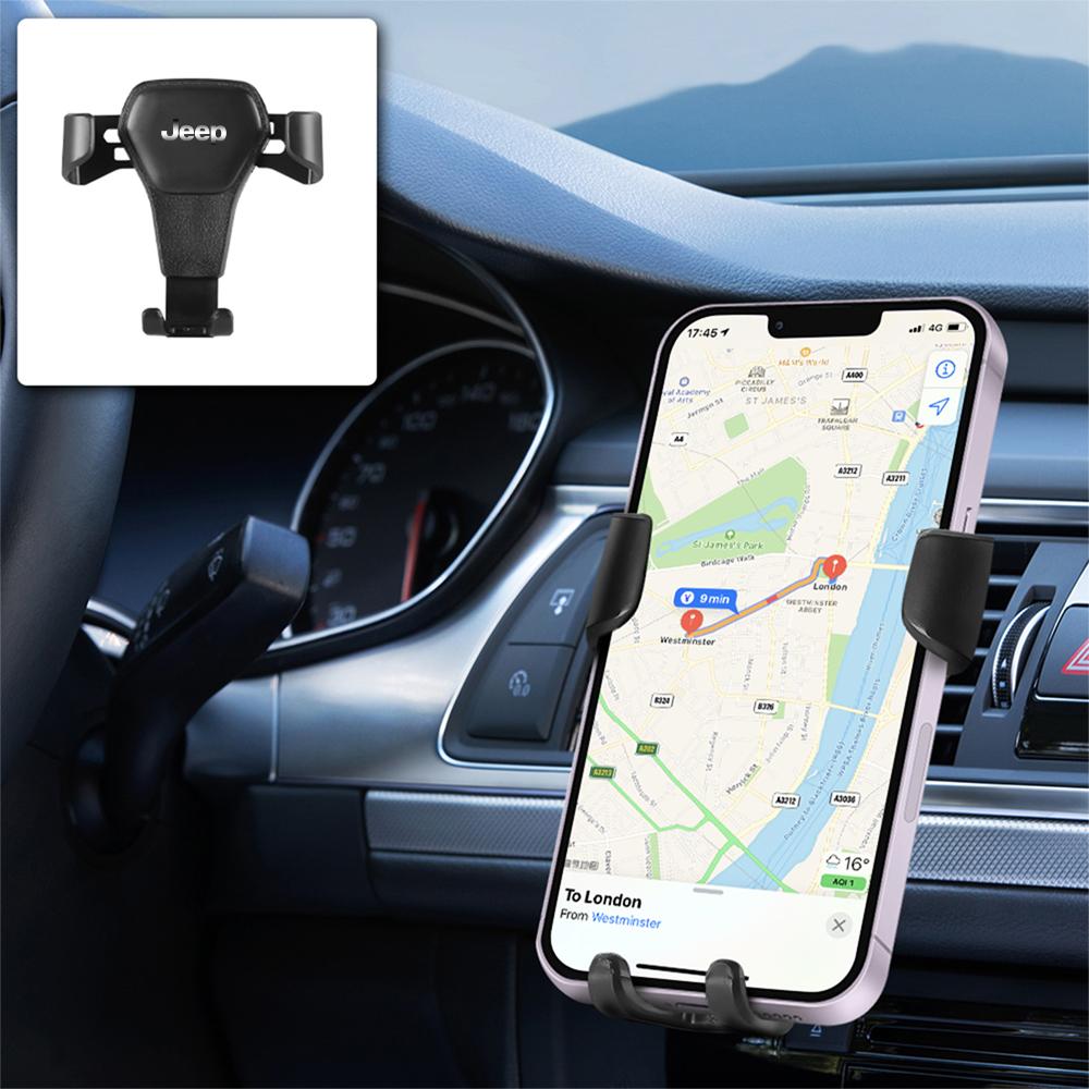 AIY5   Car Phone Holder Air Vent Clip Mount Gravity Bracket For IPhone Samsung Xiaomi For JEEP GrandCherokee Renegade Wrangler key