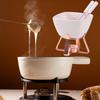 Chocolate Fondue Pot Butter Heater Small Kitchen Appliances Creative Hotpot with 2 Forks