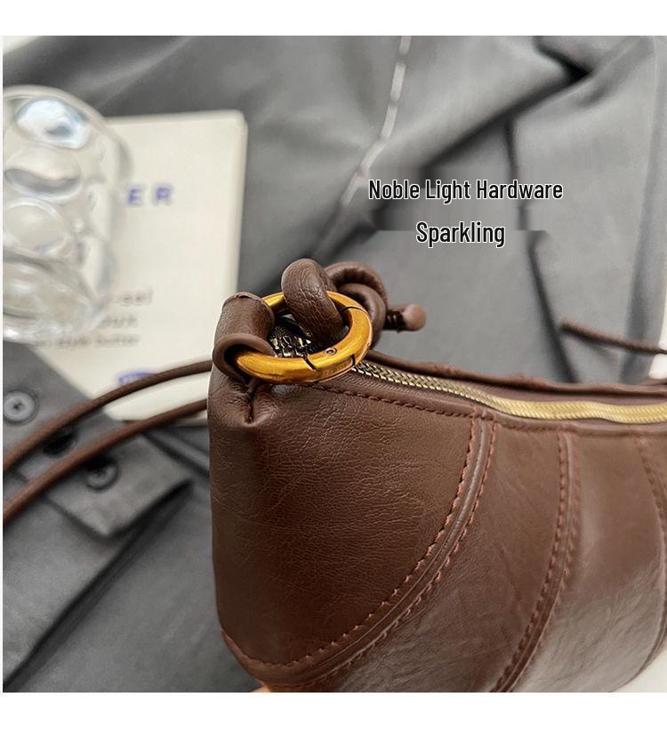 Damen Retro Croissant Umhängetasche - Neue Kleine Schulter Knödeltasche